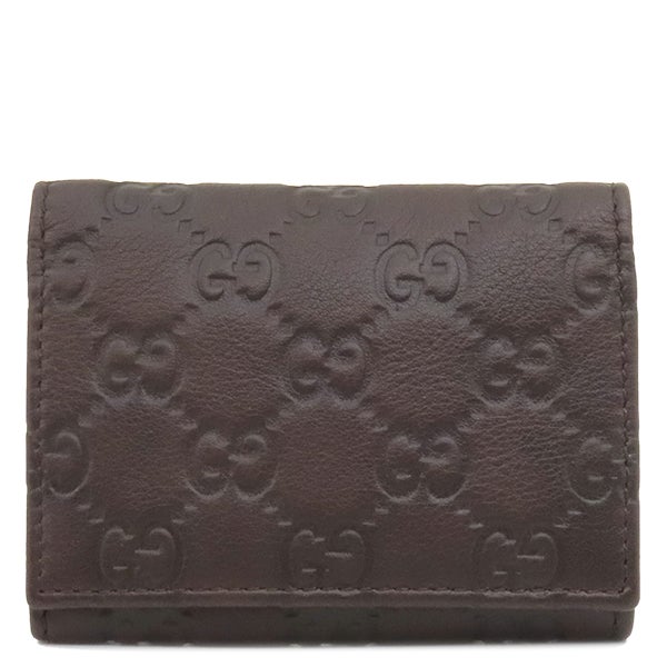 グッチ GUCCI 二つ折り財布 ズゥミ ミニ チェーンウォレット レザー
