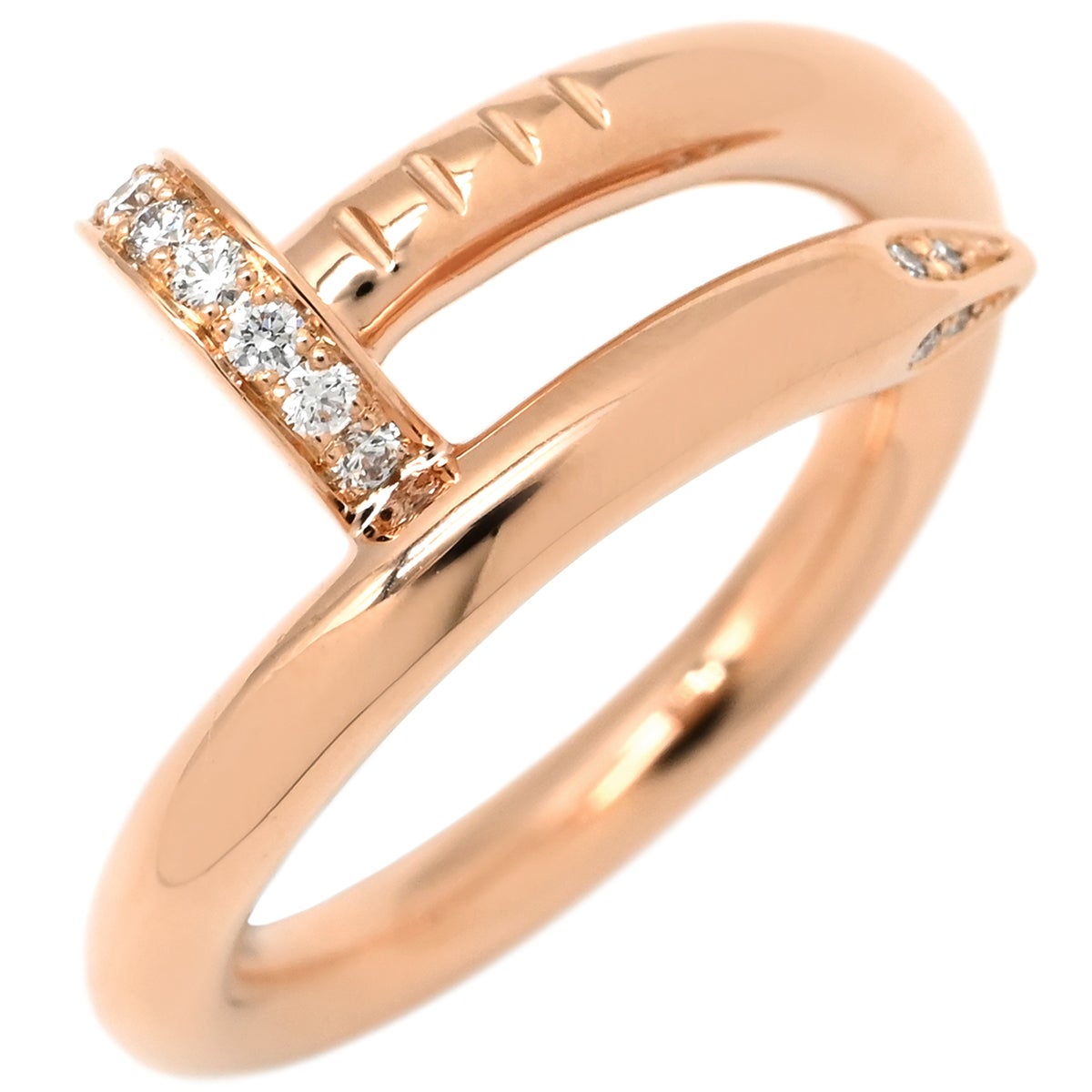 カルティエ Cartier リング 指輪 ジュストアンクル SM ダイヤ ピンク