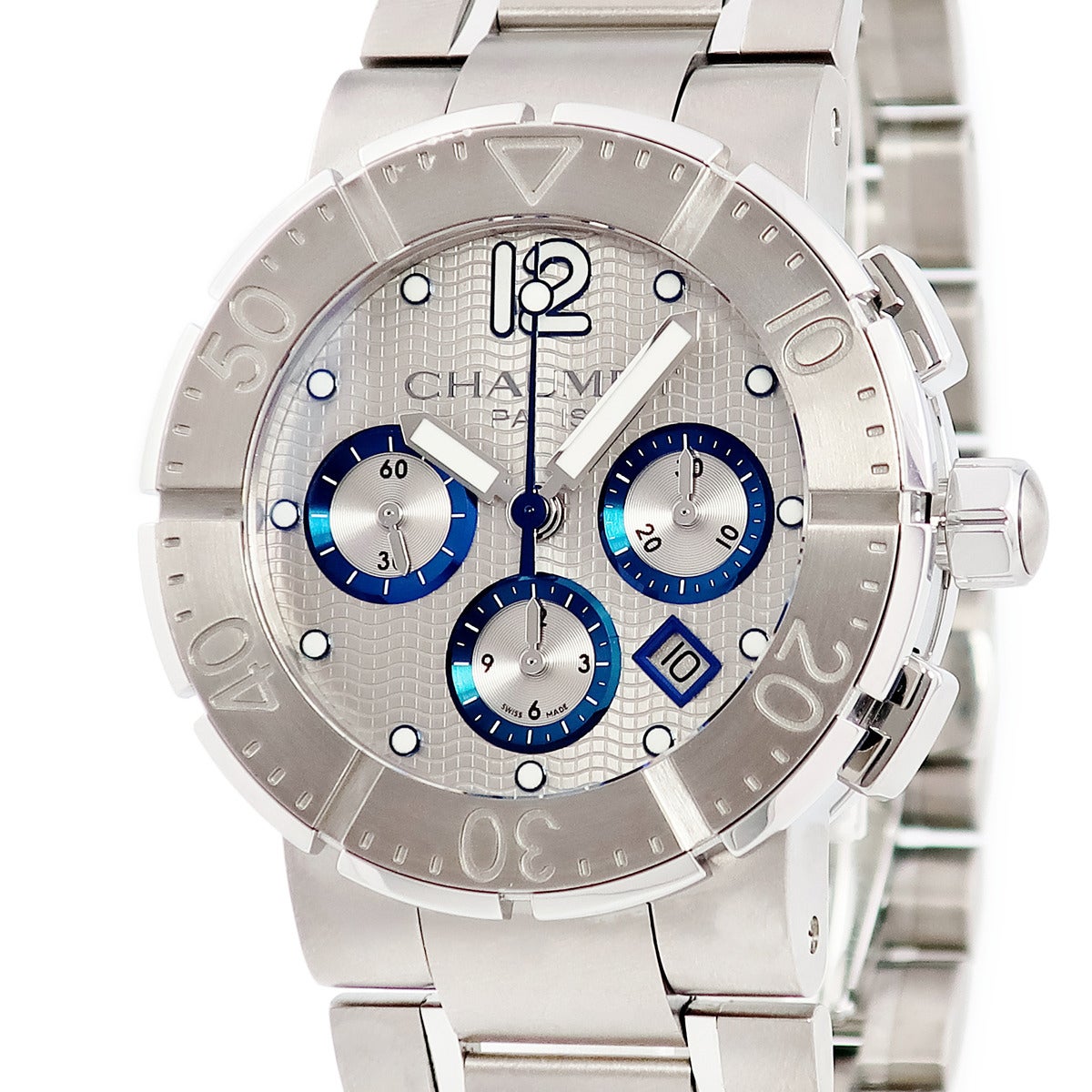 ショーメ CHAUMET クラスワン クロノグラフ XXL W17690-45A シルバー
