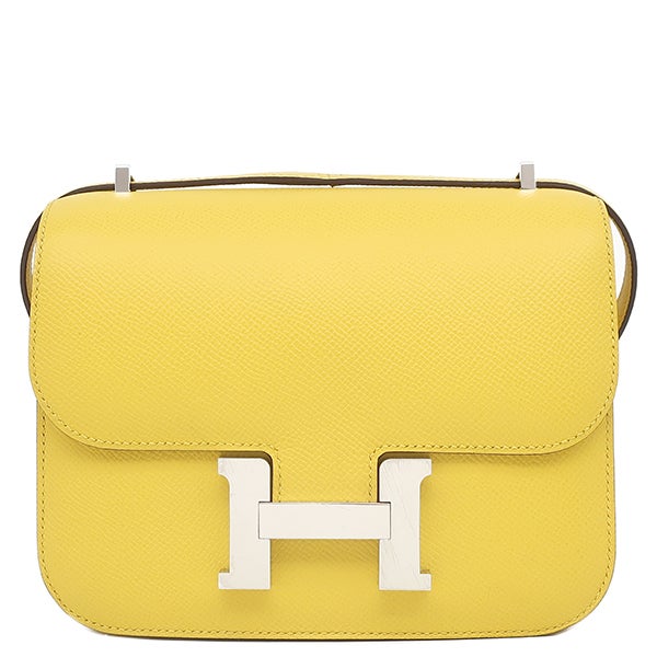 エルメス HERMES ショルダーバッグ コンスタンスミニ 3 ミロワール ヴォーエプソン ジョーヌナプル シルバー金具 2023年製 B 【保存袋】【中古】 エルメス HERMES コンスタンス3 ミニ ミロワール グリミスティ ヴォー