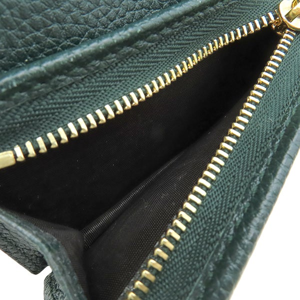 グッチ GUCCI 二つ折り財布 ズゥミ ミニ チェーンウォレット レザー