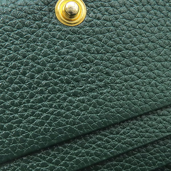 GUCCI　２つ折り財布　ズゥミ　チェーンウォレット　グリーン　グッチ グッチ GUCCI 二つ折り財布 ズゥミ ミニ チェーンウォレット レザー