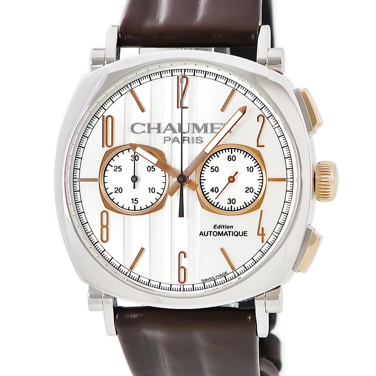 ショーメ CHAUMET ダンディ XL クロノグラフ W11790-30V K18PG×SS