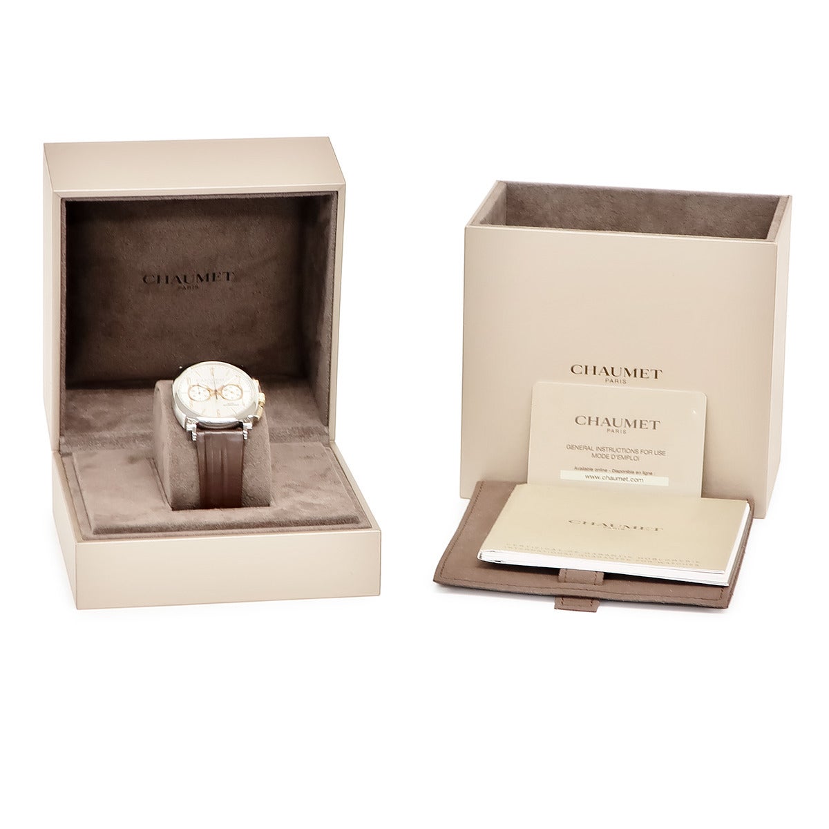 ショーメ CHAUMET ダンディ XL クロノグラフ W11790-30V K18PG×SS
