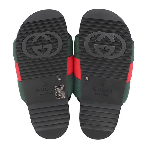 グッチ GUCCI サンダル パデット ウェブ スライドサンダル