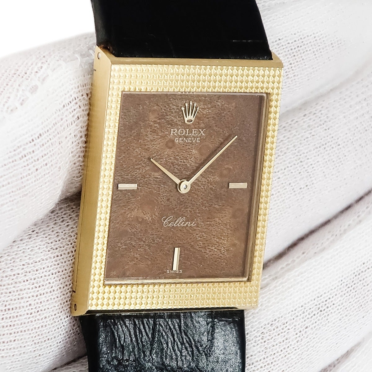 ロレックス ROLEX チェリーニ ウッドダイヤル 4127 OH済 N番 K18YG無垢