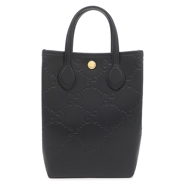 グッチ GUCCI 2WAYバッグ GG スーパーミニバッグ レザー ブラック ゴールド金具 黒 ハンドバッグ ショルダー 790133 【箱】【中古】 グッチ GUCCI 2WAYバッグ GG スーパーミニバッグ レザー ブラック