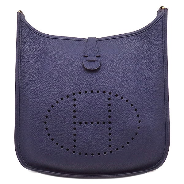 エルメス HERMES ショルダーバッグ エヴリン3 PM トリヨンクレマンス ブルーアンクル ゴールド金具 青紫 C 【保存袋】【中古】 エルメス HERMES ショルダーバッグ エヴリン3 PM トリヨンクレマンス