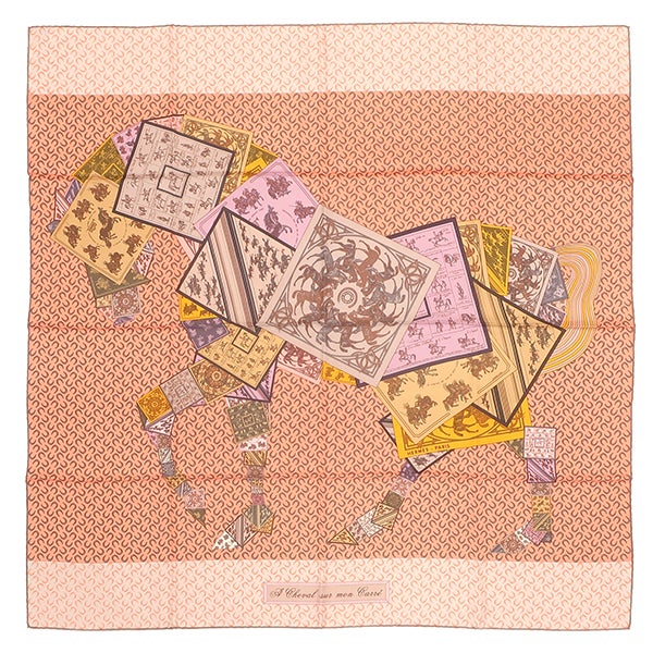 エルメス HERMES スカーフ カレ140 カレジェアン カシミヤ シルク