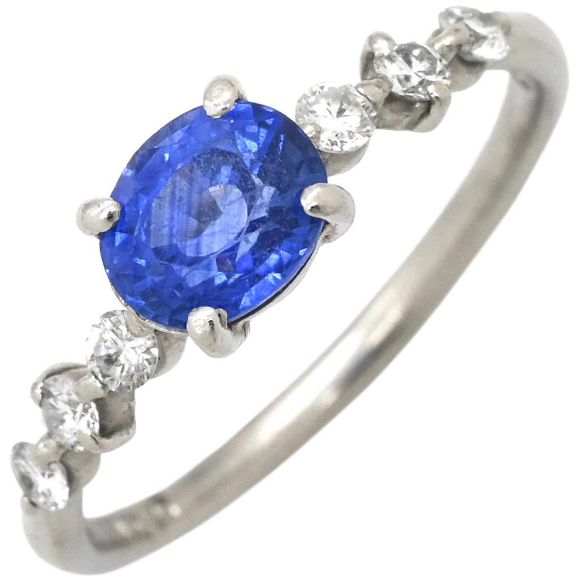 リング 指輪 ブルーサファイア 1.047ct ダイヤ 0.21ct ブルー×プラチナ