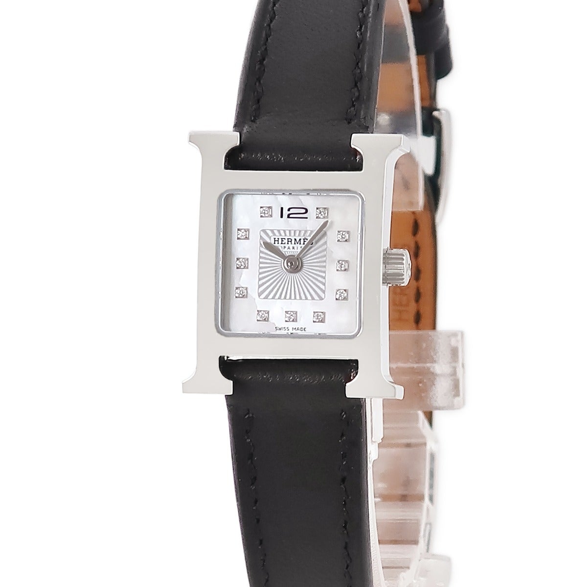 エルメス Hウォッチ TPM HH1.174 K18PG無垢 純正ダイヤ アマゾナイト H型 クオーツ レディース 腕時計 HERMES（エルメス） 【3年保証】 Hウォッチ TPM HH1.174 K18PG無垢