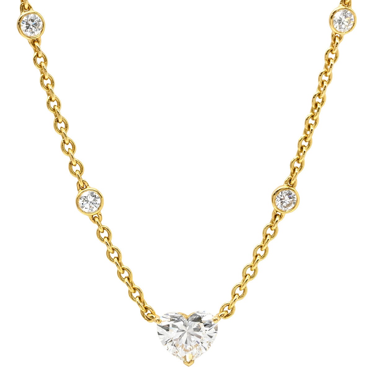 カルティエ Cartier ネックレス ハートシェイプダイヤ イエロー