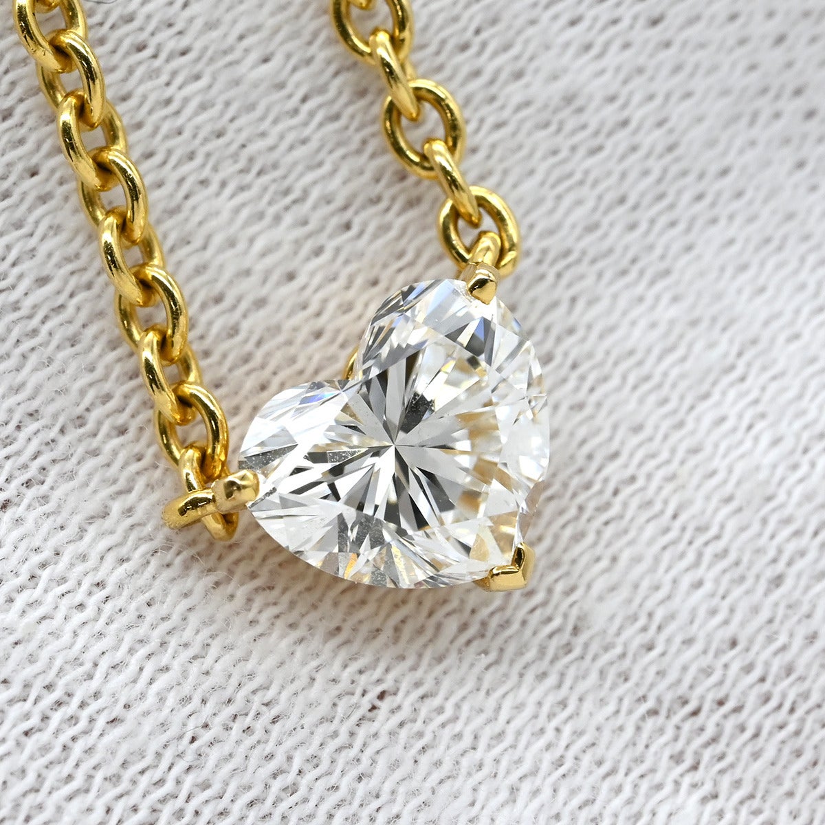 カルティエ Cartier ネックレス ハートシェイプダイヤ イエロー