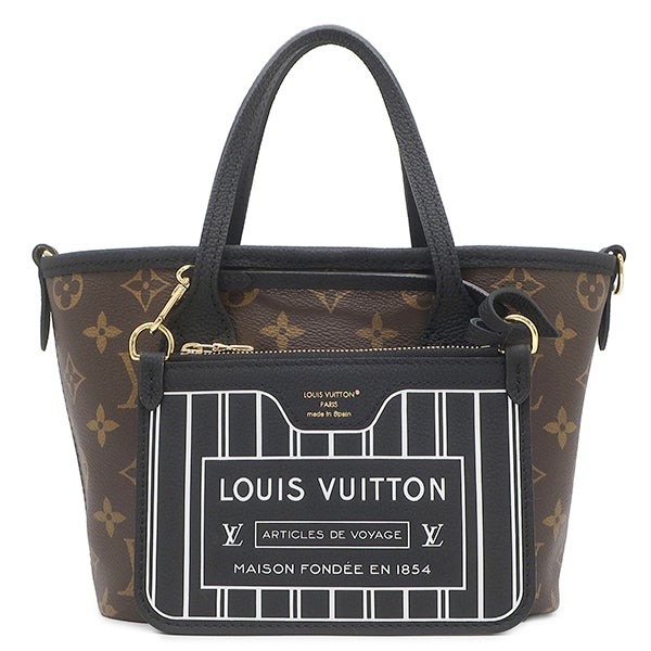 ルイヴィトン LOUIS VUITTON 2WAYバッグ ネヴァーフル インサイドアウト BB モノグラムキャンバス グレインレザー モノグラム×ダークファンゴ ゴールド金具 リバーシブル グレージュ M12109 RFID 【保存袋】【中古】 ルイヴィトン LOUIS VUITTON 2WAYバッグ ネヴァーフル インサイド
