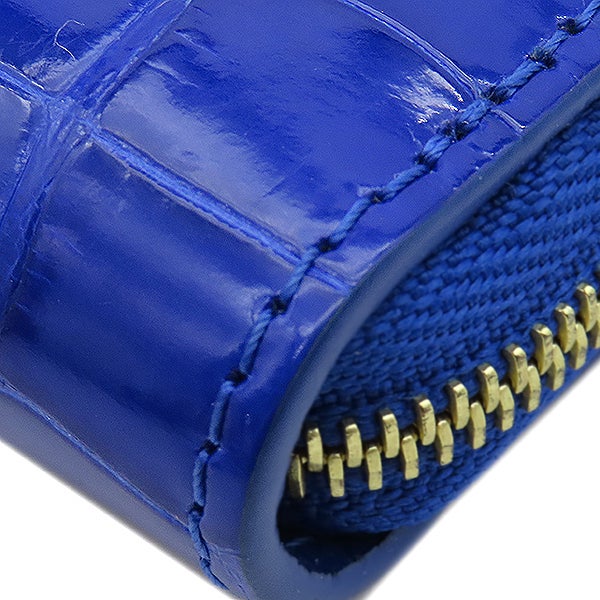 ルイヴィトン LOUIS VUITTON ケース ジッピー パース クロコダイル ブルーサントリン ゴールド金具 青 ラウンドジップ 小銭入れ N96069 MI1109 【箱】【中古】 ルイヴィトン LOUIS VUITTON コインケース ジッピー コインパース