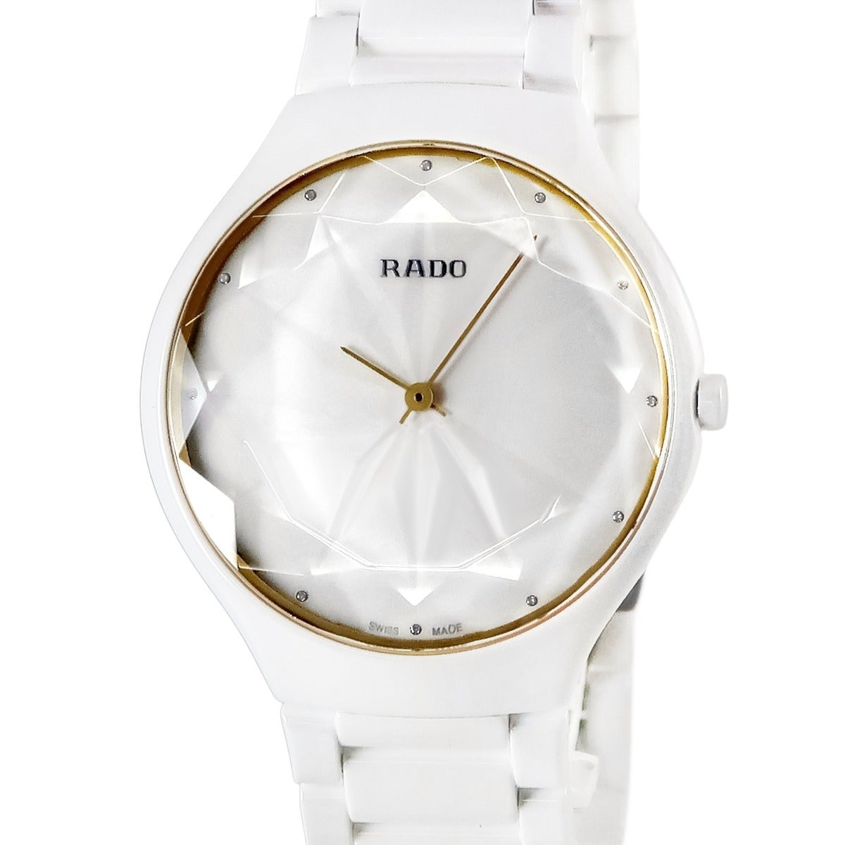 RADO トゥルー シンラインダイヤモンド腕時計レディース セラミック　ホワイト RADO トゥルー シンラインダイヤモンド腕時計レディース セラミック