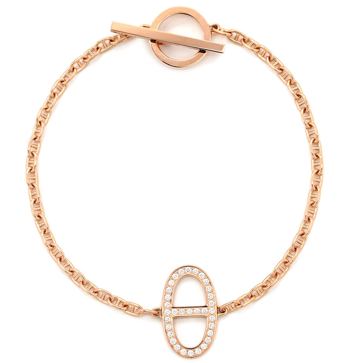 エルメス HERMES ブレスレット シェーヌダンクル コントゥール ピンク