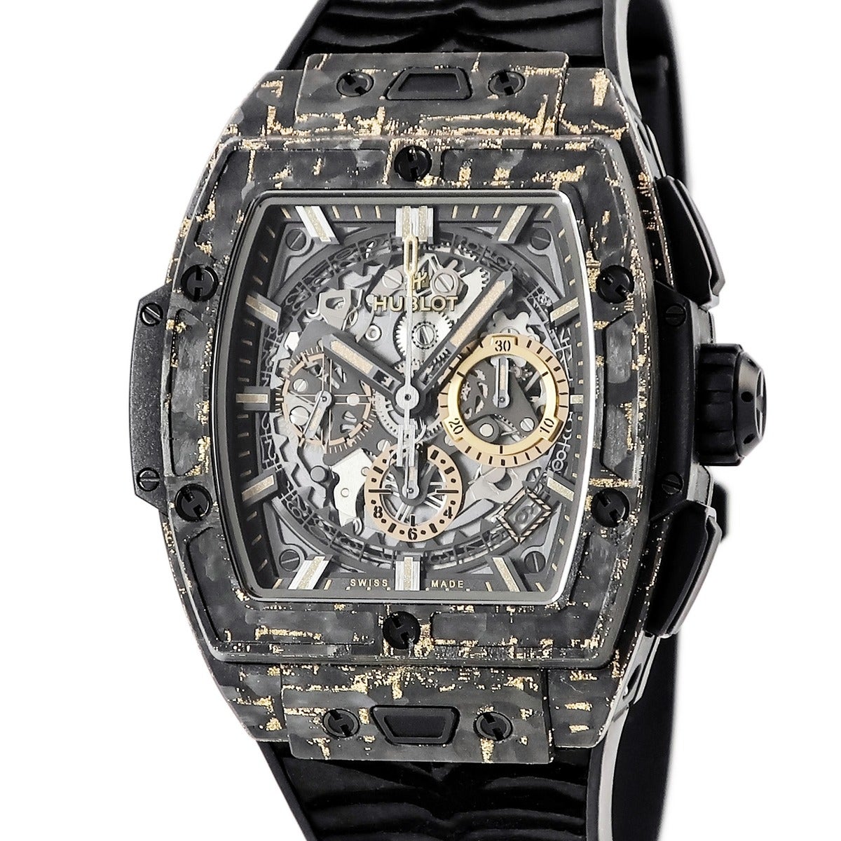 ウブロ HUBLOT スピリットオブビッグバン カーボン ゴールド タイガー