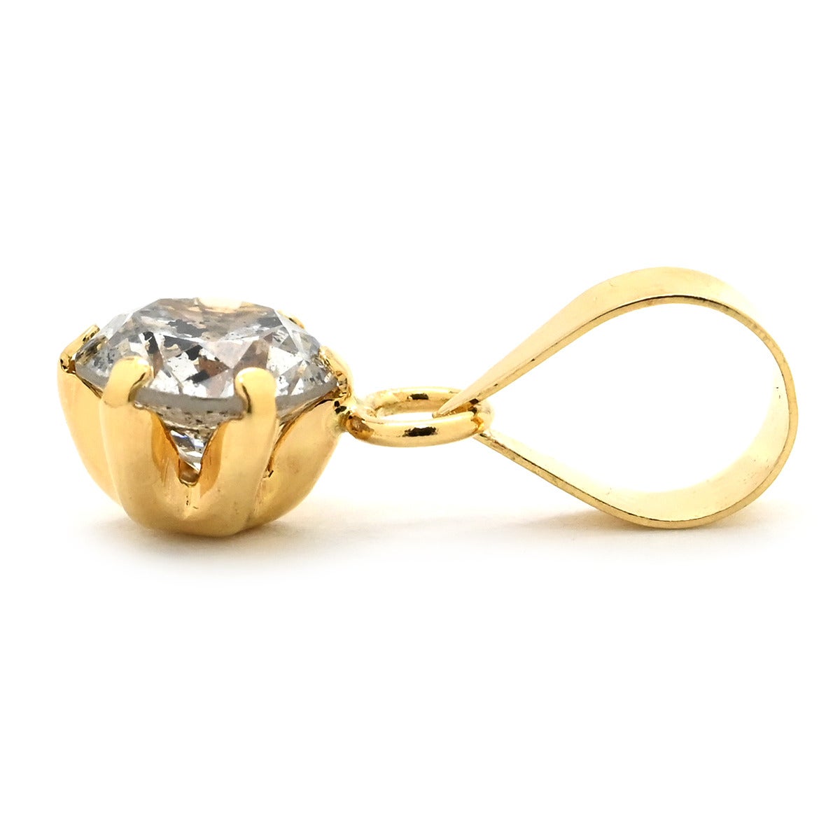 ペンダントトップ ダイヤ 0.25ct イエローゴールド ペンダント