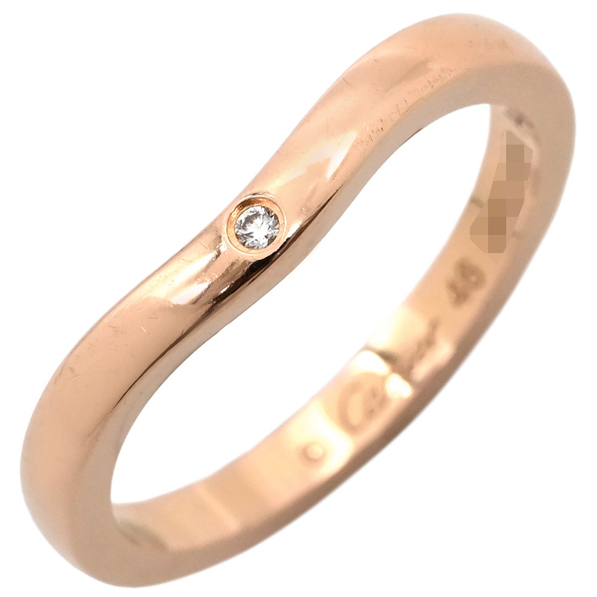 カルティエ Cartier リング 指輪 バレリーナ カーブ ダイヤ ピンク