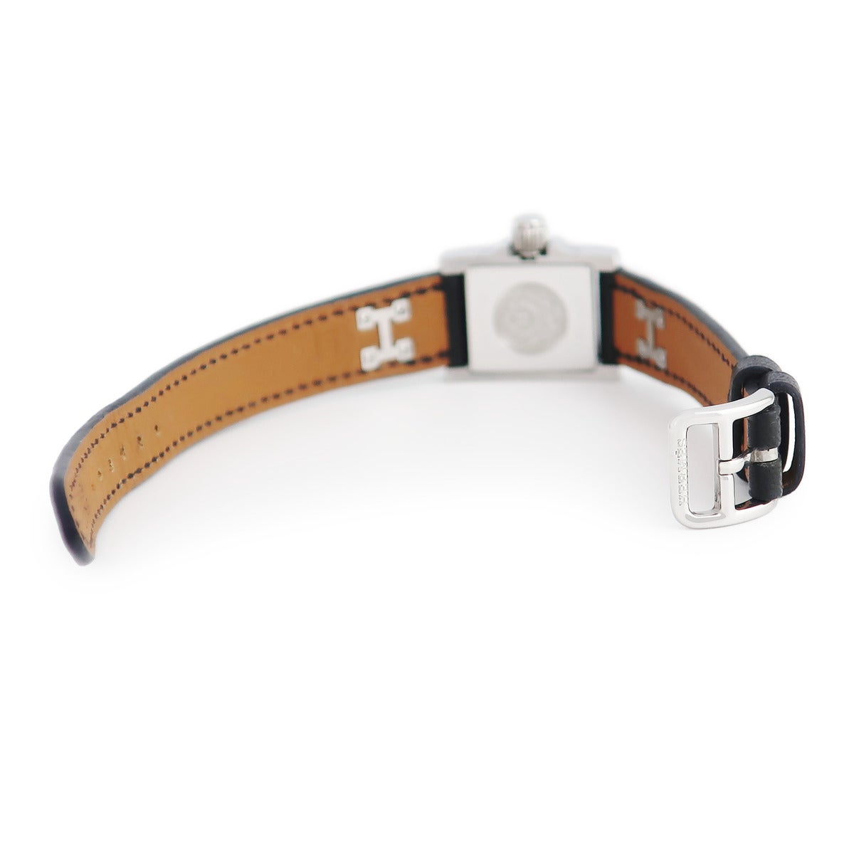 エルメス HERMES ミニ メドール ME2.110 シルバー スクエア スタッズ