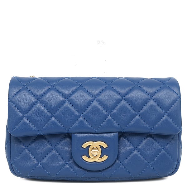 シャネル CHANEL ショルダーバッグ ミニ マトラッセ チェーン ショルダー ラムスキン ブルー ヴィンテージ金具 ココボール AS1787 30******【中古】 シャネル CHANEL ショルダーバッグ ミニ マトラッセ チェーン