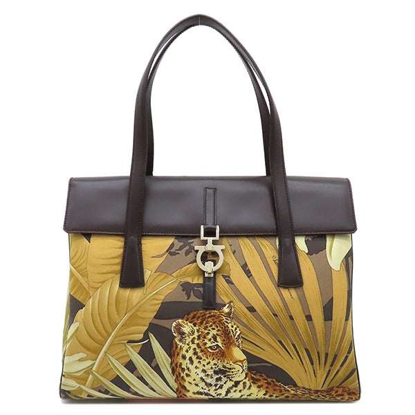 フェラガモ　ブラウントートバッグ フェラガモ Ferragamo トートバッグ レディース ヴァラ リボン バッグ