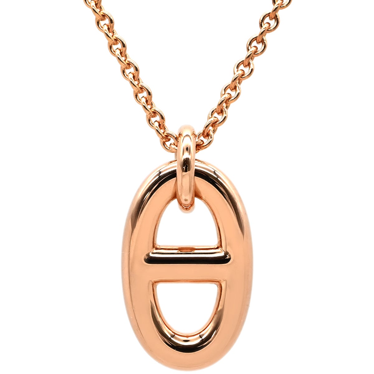 HERMES エシャペ PM ピアス ループ ローズゴールド ピンクゴールド 