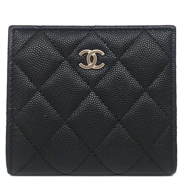 シャネル CHANEL 長財布 ココマーク がま口 ラムスキン キャビアスキン