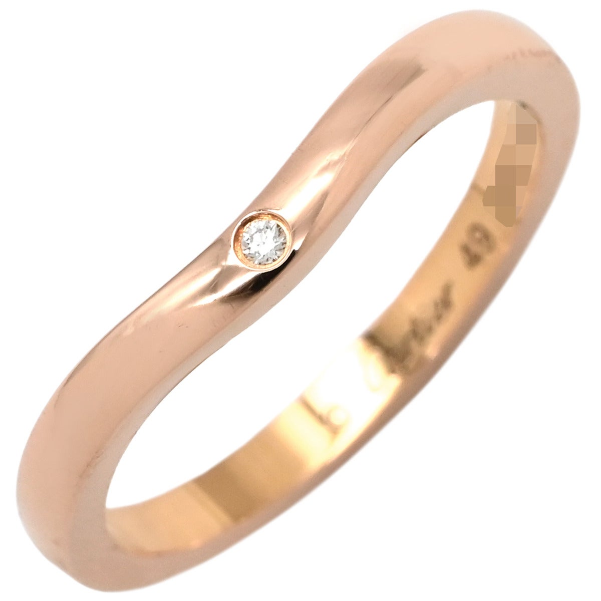 カルティエ Cartier リング 指輪 バレリーナ カーブ ダイヤ ピンク