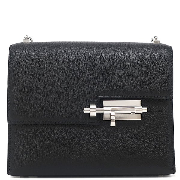 エルメス HERMES ショルダーバッグ ヴェルー チェーン ミニ シェーブル ブラック シルバー金具 黒 A 【箱】【中古】 HERMES - エルメス HERMES ショルダーバッグ ヴェルー チェーン ミニ
