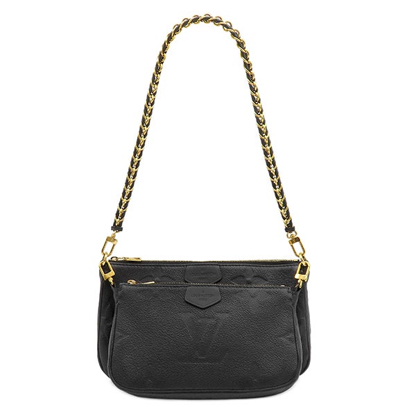 ルイヴィトン LOUIS VUITTON ショルダーバッグ ミュルティ ポシェット アクセソワール モノグラムアンプラント ノワール ゴールド金具 M80399 RFID 【保存袋】【中古】 ルイヴィトンアンプラント ミュルティ ポシェット アクセソワール