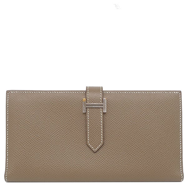 エルメス HERMES 長財布 ベアンスフレ アリゲーター ブラック ゴールド金具 クロコ 二つ折り シャイン C 【箱】【中古】 エルメス HERMES 長財布 ベアンスフレ アリゲーター ブラック ゴールド