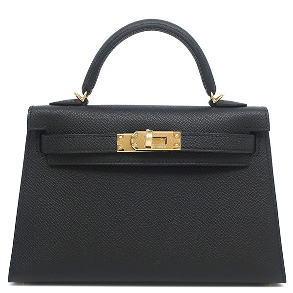 エルメス HERMES 2WAYバッグ ミニケリードゥ 外縫い ヴォーエプソン ブラック ゴールド金具 新品 未使用 黒 ショルダー 2025年製 K 【箱】【中古】 エルメス HERMES 2WAYバッグ ミニケリードゥ 外縫い ヴォーエプソン