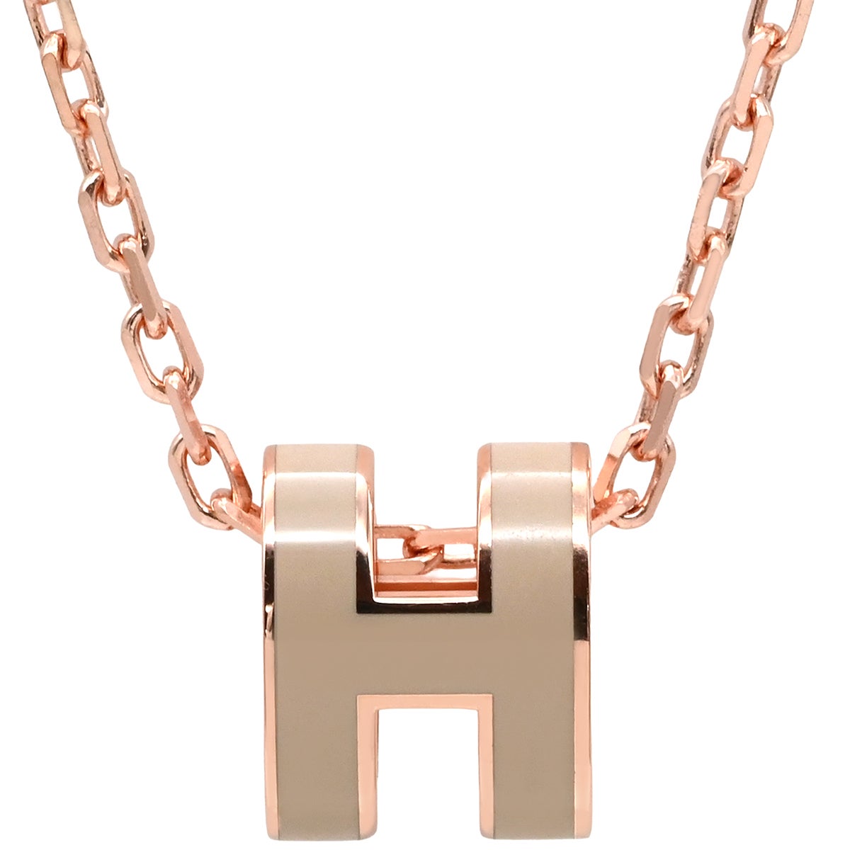 エルメス HERMES ネックレス クロシェット エリタージュ レザー GP