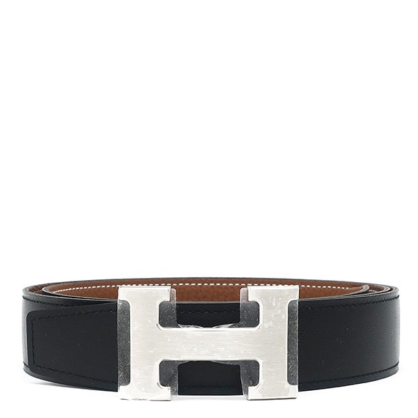エルメス HERMES ベルト コンスタンスH #95 トゴ ボックスカーフ ブラック×ゴールド #95 シルバー金具 新品 未使用 Hバックル リバーシブル キット 2025年製 K 【箱】【中古】 エルメス HERMES ベルト コンスタンスH #95 トゴ ボックスカーフ