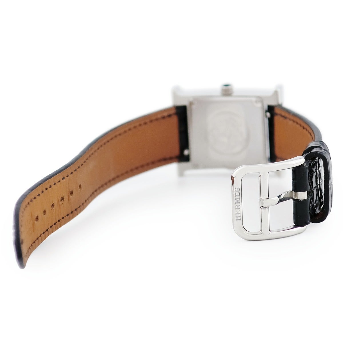 エルメス HERMES Hウォッチ ドゥブル ジュー PM HH1.233 純正ダイヤ H