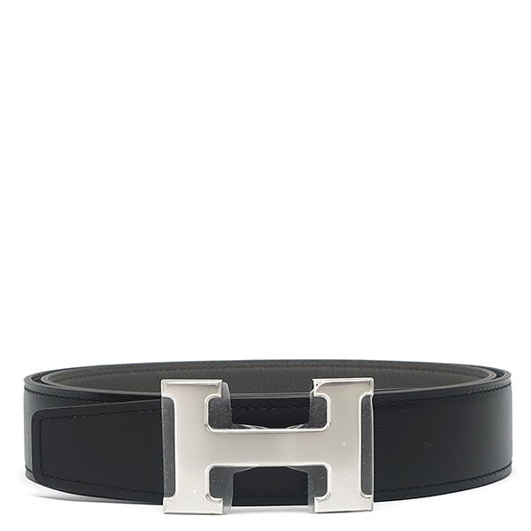エルメス HERMES ベルト コンスタンスH #95 トゴ ボックスカーフ ブラック×エタン #95 シルバー金具 新品 未使用 Hバックル リバーシブル キット 2025年製 K 【箱】【中古】 エルメス HERMES ベルト コンスタンスH #95 トゴ ボックスカーフ
