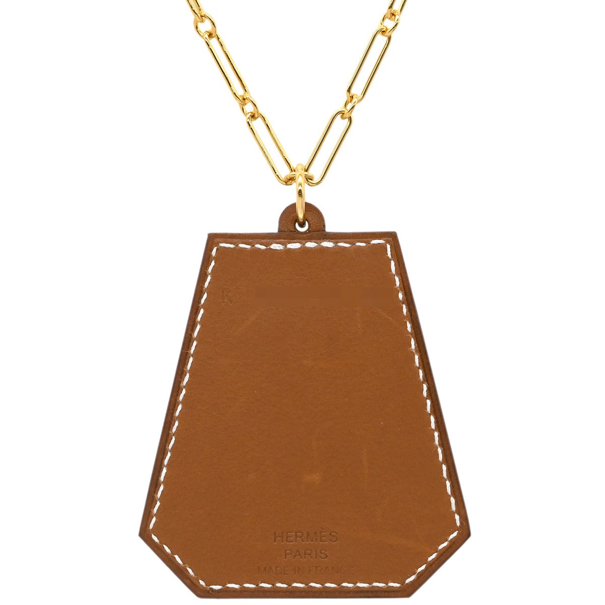 エルメス HERMES ネックレス クロシェット エリタージュ レザー GP