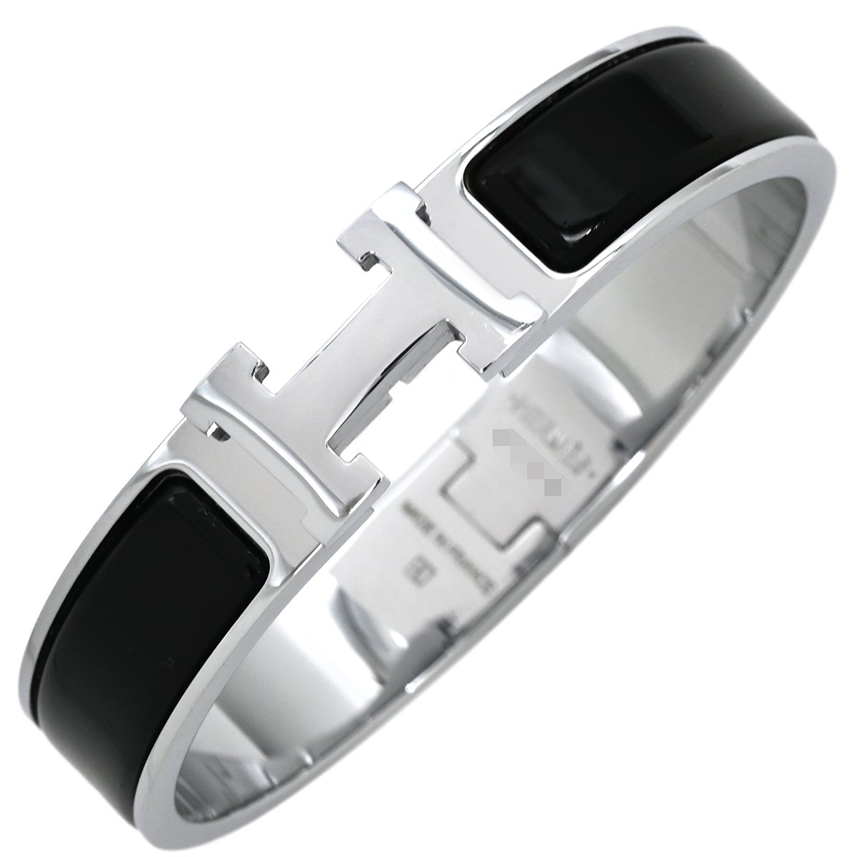 エルメス HERMES ブレスレット クリックH PM GP エナメル ブラック