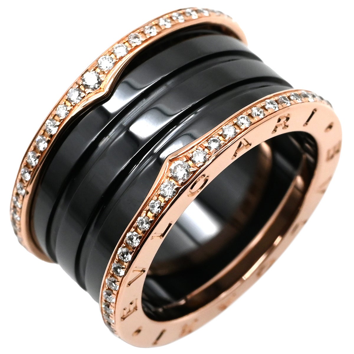 ブルガリ BVLGARI リング 指輪 ビーゼロワン B-zero1 4バンド ダイヤ