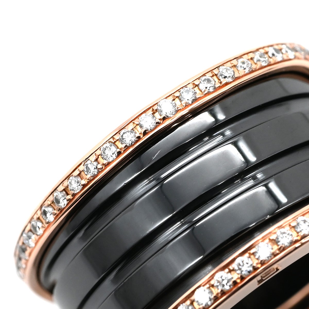 ブルガリ BVLGARI リング 指輪 ビーゼロワン B-zero1 4バンド ダイヤ