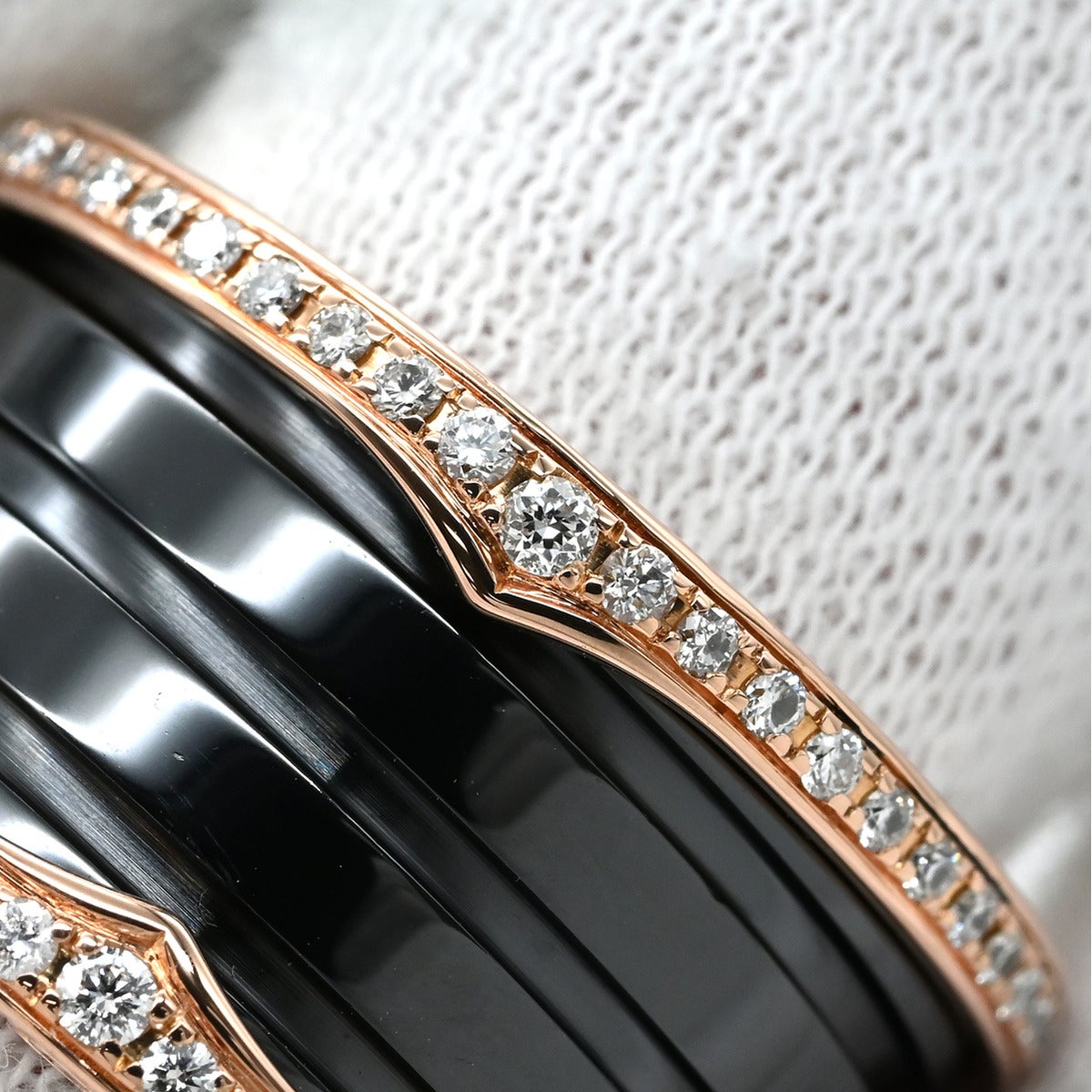 ブルガリ BVLGARI リング 指輪 ビーゼロワン B-zero1 4バンド ダイヤ