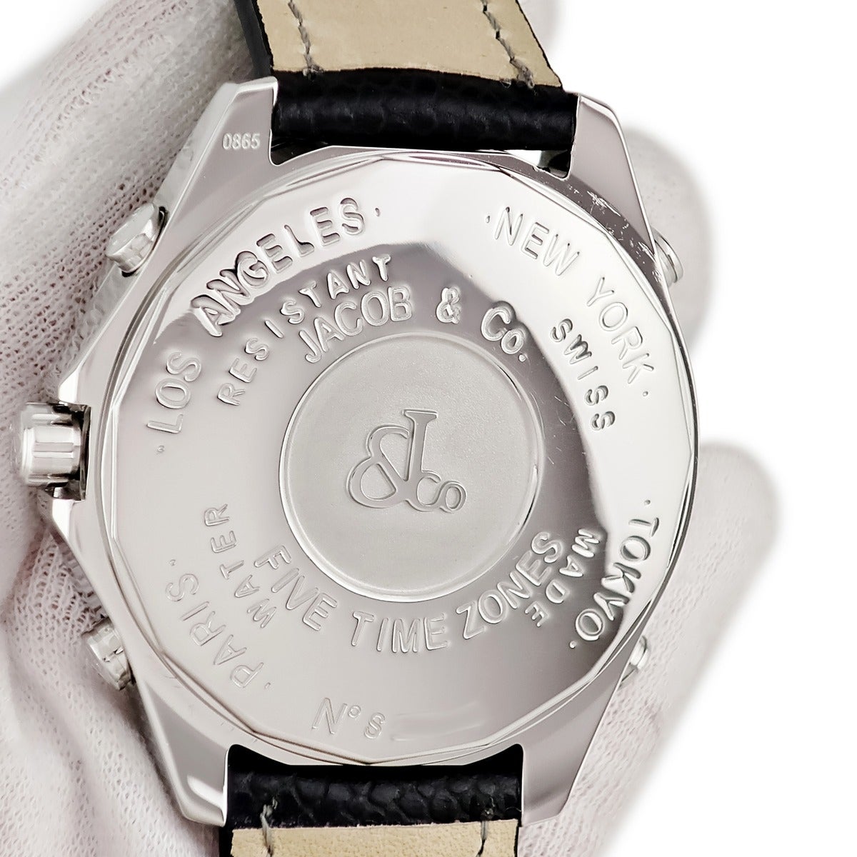 ジェイコブ JACOB&CO 5タイムゾーン 47mm スカル JC-SKULLD 純正全面