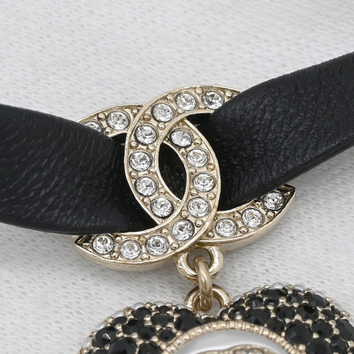 シャネル CHANEL ネックレス ココマーク ハート レザーチョーカー GP シャネル CHANEL ネックレス ココマーク ハート レザーチョーカー GP