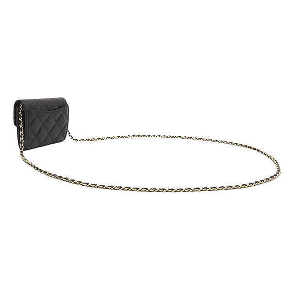 シャネル CHANEL チェーンウォレット ミニ チェーンクラッチ キャビア