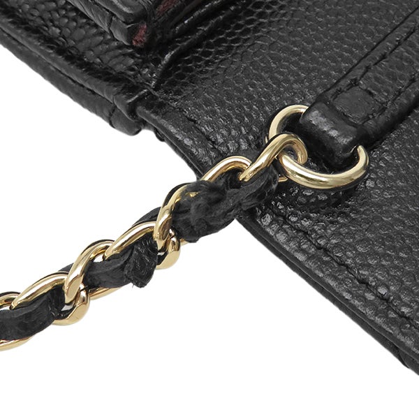 シャネル CHANEL チェーンウォレット ミニ チェーンクラッチ キャビア