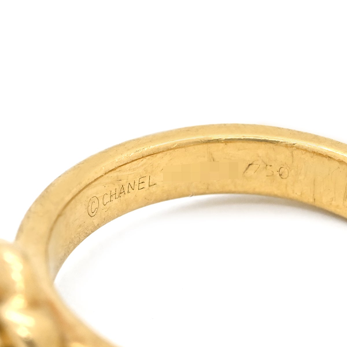 シャネル CHANEL リング 指輪 カメリア ダイヤ イエローゴールド 18K