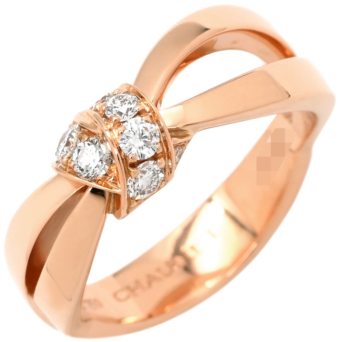 ショーメ CHAUMET リング 指輪 ビー ドゥ ショーメ ダイヤ3石 ピンク