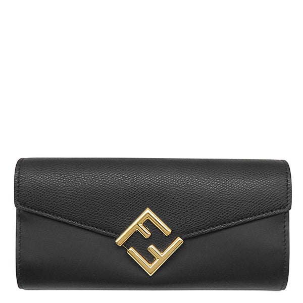 フェンディ FENDI ショルダーストラップ FFロゴ レザー ブラック